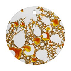 Special Fractal 04 Orange Round Ornament (Two Sides) from ArtsNow.com Back