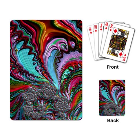 Special Fractal 02 Red Playing Cards Single Design from ArtsNow.com Back