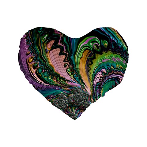 Special Fractal 02 Purple 16  Premium Heart Shape Cushion  from ArtsNow.com Front