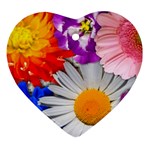 Lovely Flowers, Blue Heart Ornament