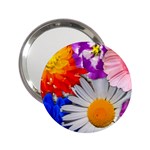 Lovely Flowers, Blue Handbag Mirror (2.25 )