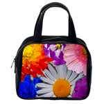 Lovely Flowers, Blue Classic Handbag (One Side)