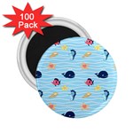 Fun Fish of the Ocean 2.25  Button Magnet (100 pack)