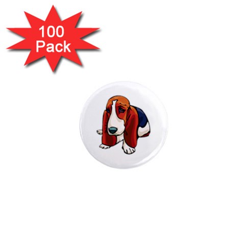 Basset Hound 1  Mini Magnet (100 pack)  from ArtsNow.com Front