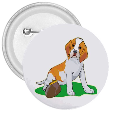 Beagle 3  Button from ArtsNow.com Front