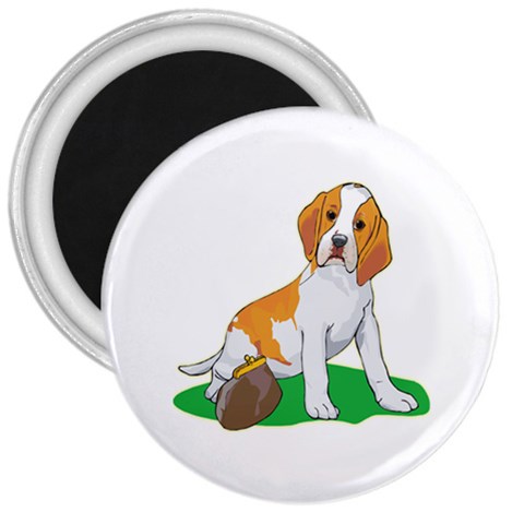 Beagle 3  Magnet from ArtsNow.com Front