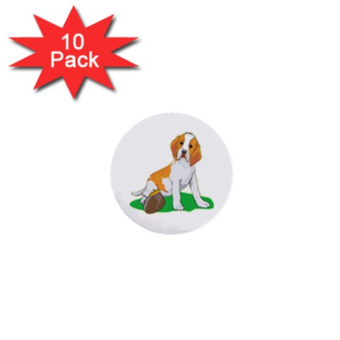 Beagle 1  Mini Button (10 pack)  from ArtsNow.com Front