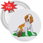 Beagle 3  Button (10 pack)