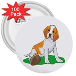Beagle 3  Button (100 pack)