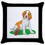 Beagle Throw Pillow Case (Black)