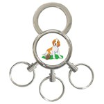Beagle 3-Ring Key Chain
