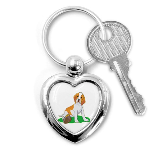 Beagle Key Chain (Heart) from ArtsNow.com Front