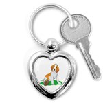 Beagle Key Chain (Heart)