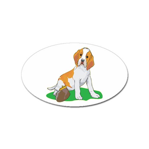 Beagle Sticker (Oval) from ArtsNow.com Front