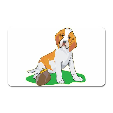Beagle Magnet (Rectangular) from ArtsNow.com Front