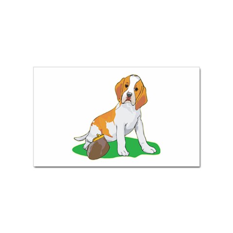 Beagle Sticker Rectangular (10 pack) from ArtsNow.com Front