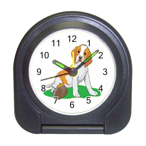 Beagle Travel Alarm Clock from ArtsNow.com Front