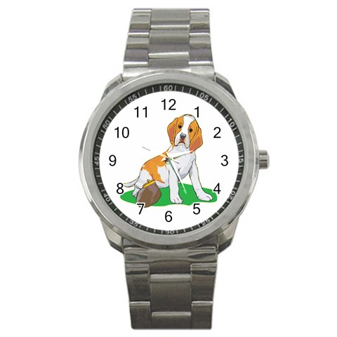 Beagle Sport Metal Watch from ArtsNow.com Front