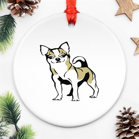 Chihuahua Ornament (Round) from ArtsNow.com Front