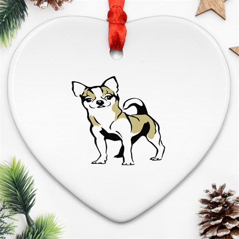 Chihuahua Ornament (Heart) from ArtsNow.com Front