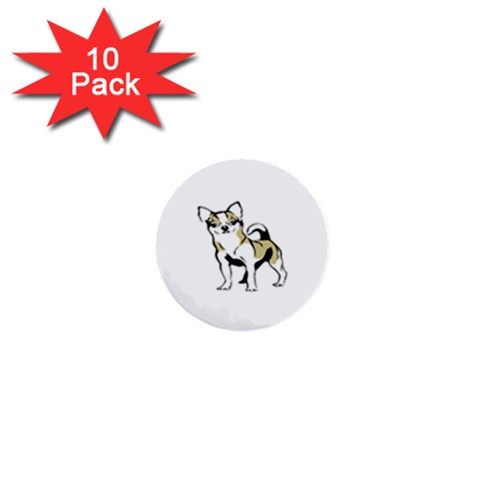 Chihuahua 1  Mini Button (10 pack)  from ArtsNow.com Front