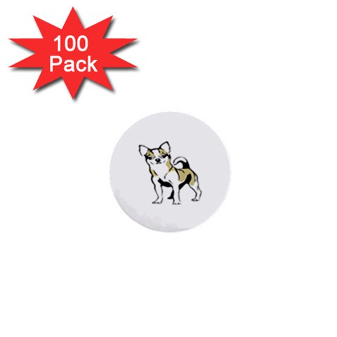 Chihuahua 1  Mini Button (100 pack)  from ArtsNow.com Front