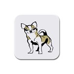 Chihuahua Rubber Square Coaster (4 pack)