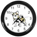 Chihuahua Wall Clock (Black)