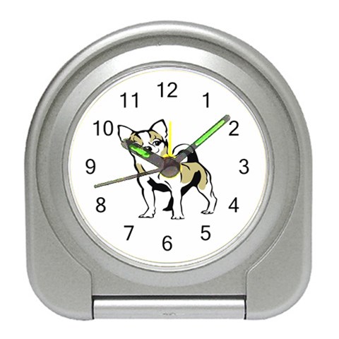 Chihuahua Travel Alarm Clock from ArtsNow.com Front