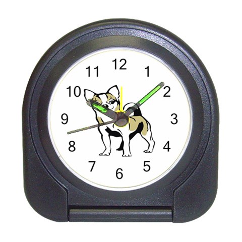 Chihuahua Travel Alarm Clock from ArtsNow.com Front