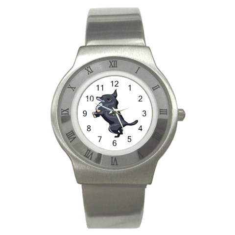 Chihuahua Stainless Steel Watch from ArtsNow.com Front