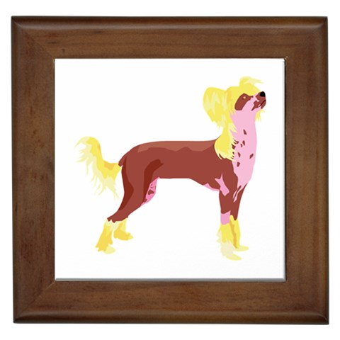 Chinese Crested Framed Tile from ArtsNow.com Front
