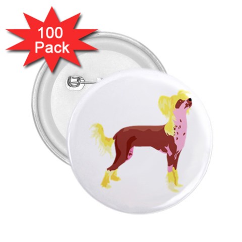 Chinese Crested 2.25  Button (100 pack) from ArtsNow.com Front