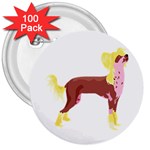 Chinese Crested 3  Button (100 pack)