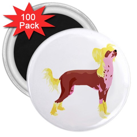 Chinese Crested 3  Magnet (100 pack) from ArtsNow.com Front