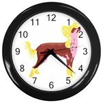 Chinese Crested Wall Clock (Black)