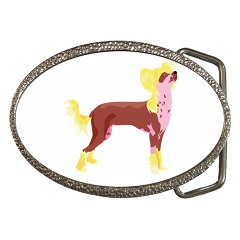 Chinese Crested Belt Buckle from ArtsNow.com Front