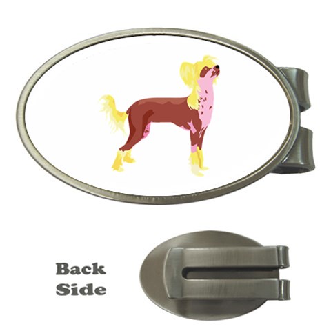 Chinese Crested Money Clip (Oval) from ArtsNow.com Front