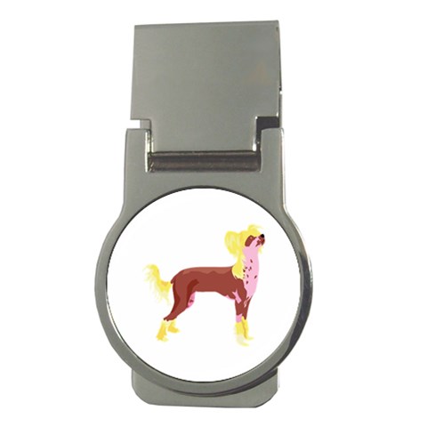 Chinese Crested Money Clip (Round) from ArtsNow.com Front