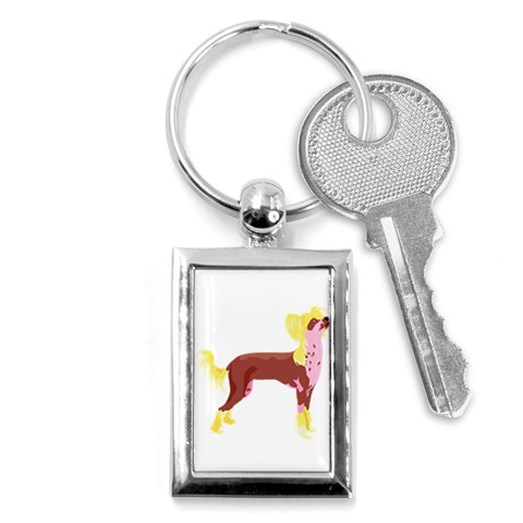 Chinese Crested Key Chain (Rectangle) from ArtsNow.com Front