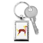 Chinese Crested Key Chain (Rectangle)