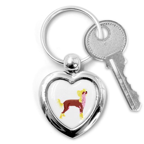 Chinese Crested Key Chain (Heart) from ArtsNow.com Front