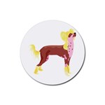 Chinese Crested Rubber Coaster (Round)
