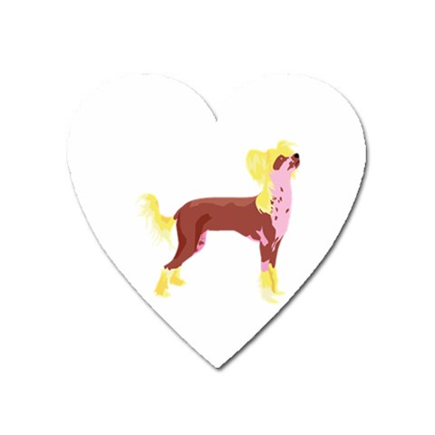 Chinese Crested Magnet (Heart) from ArtsNow.com Front