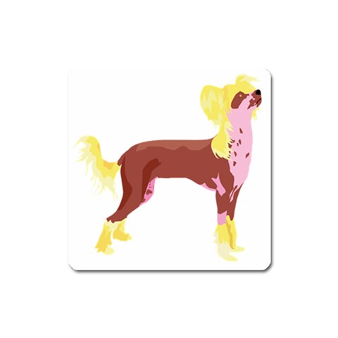 Chinese Crested Magnet (Square) from ArtsNow.com Front