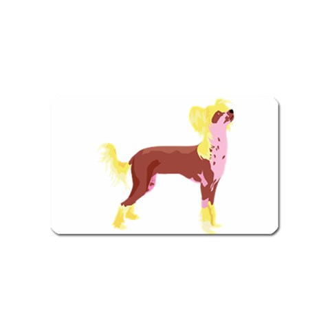 Chinese Crested Magnet (Name Card) from ArtsNow.com Front