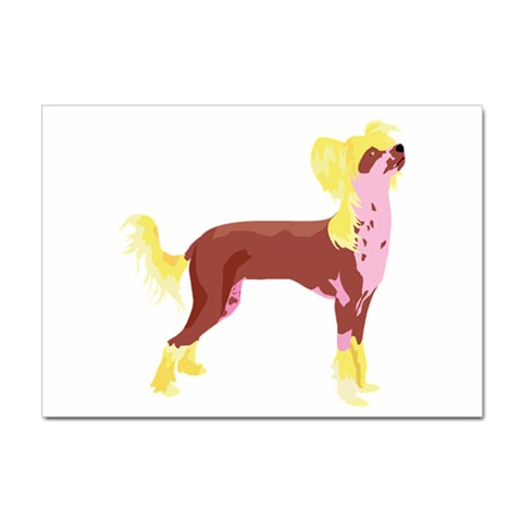Chinese Crested Sticker A4 (10 pack) from ArtsNow.com Front