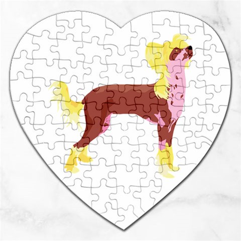 Chinese Crested Jigsaw Puzzle (Heart) from ArtsNow.com Front