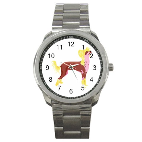 Chinese Crested Sport Metal Watch from ArtsNow.com Front