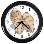 Chow Chow Wall Clock (Black)